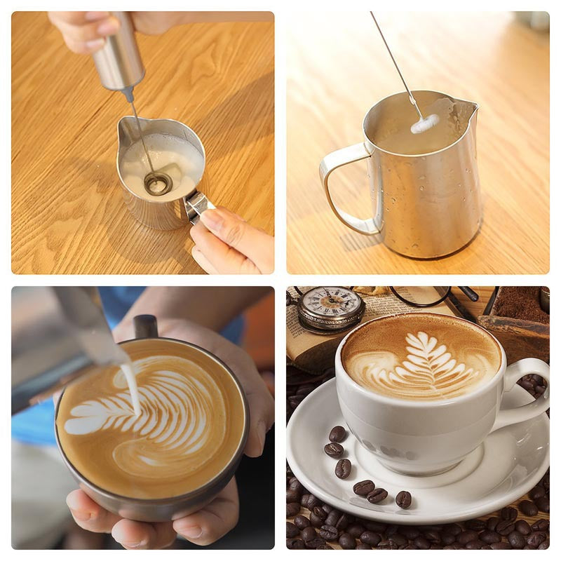 Handheld Electric Milk Frother for Coffee and Lattes