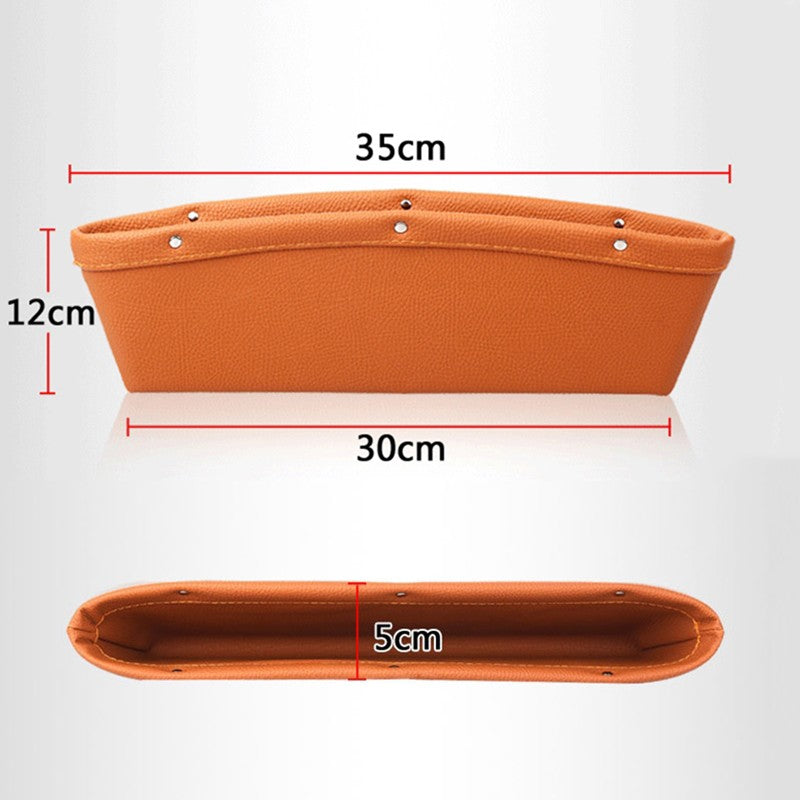 Leather Car Seat Gap Catcher Organizer Box