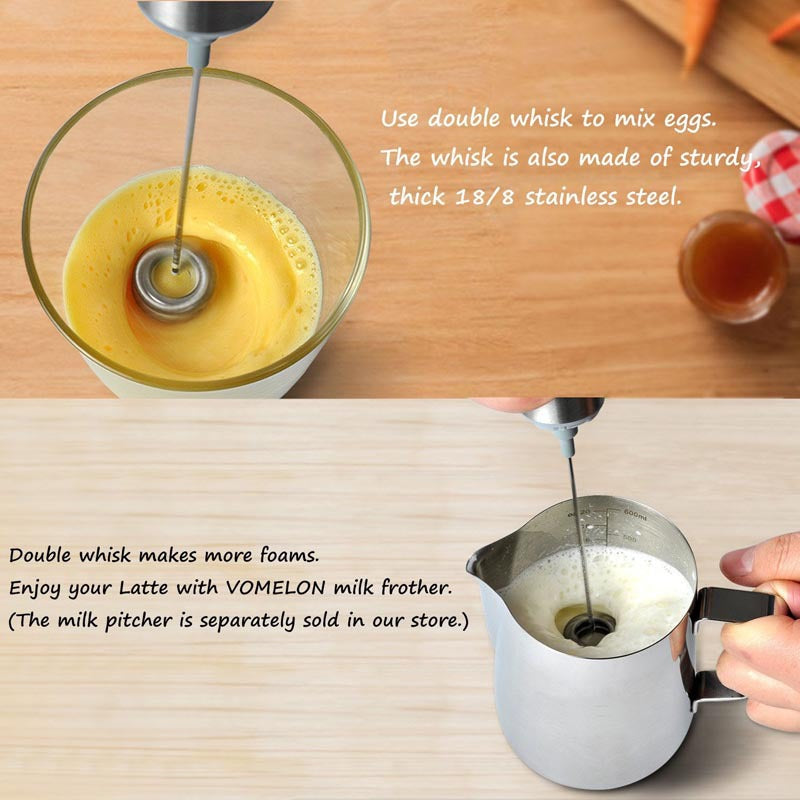 Handheld Electric Milk Frother for Coffee and Lattes