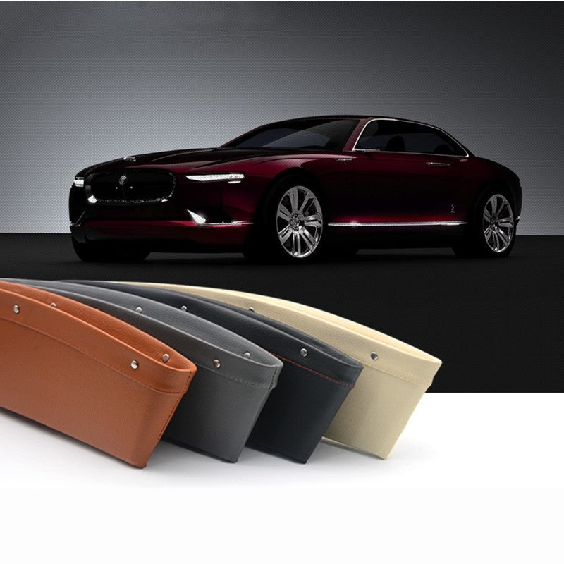 Leather Car Seat Gap Catcher Organizer Box