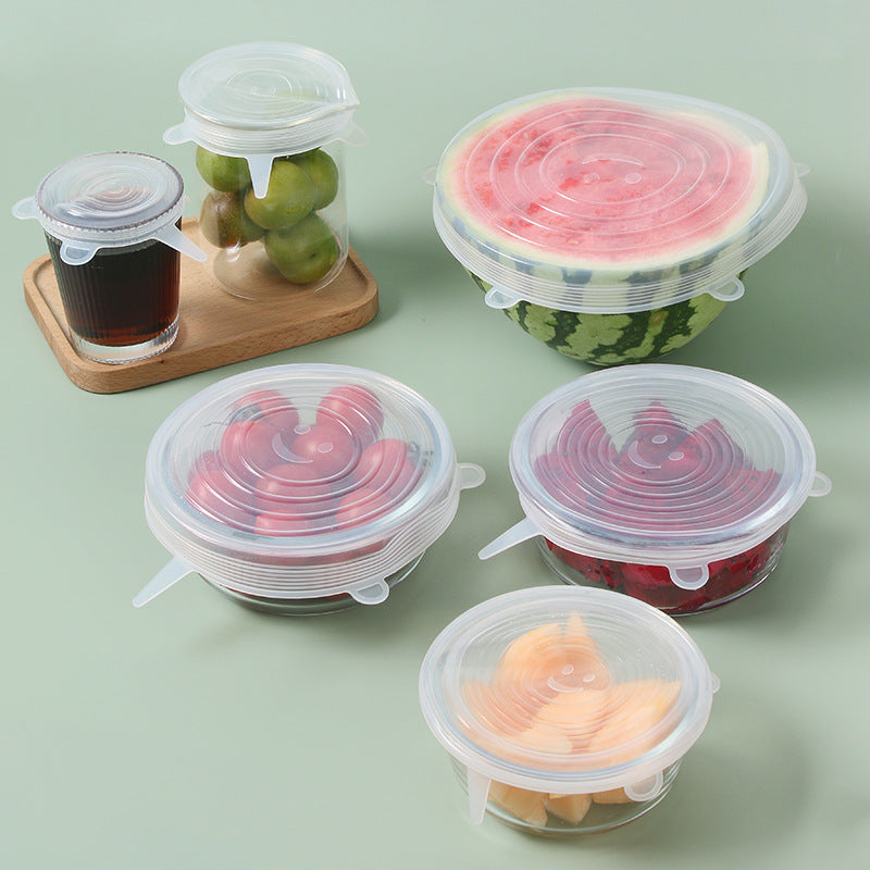 Reusable Silicone Stretch Lids – 6pcs Fresh Food Covers