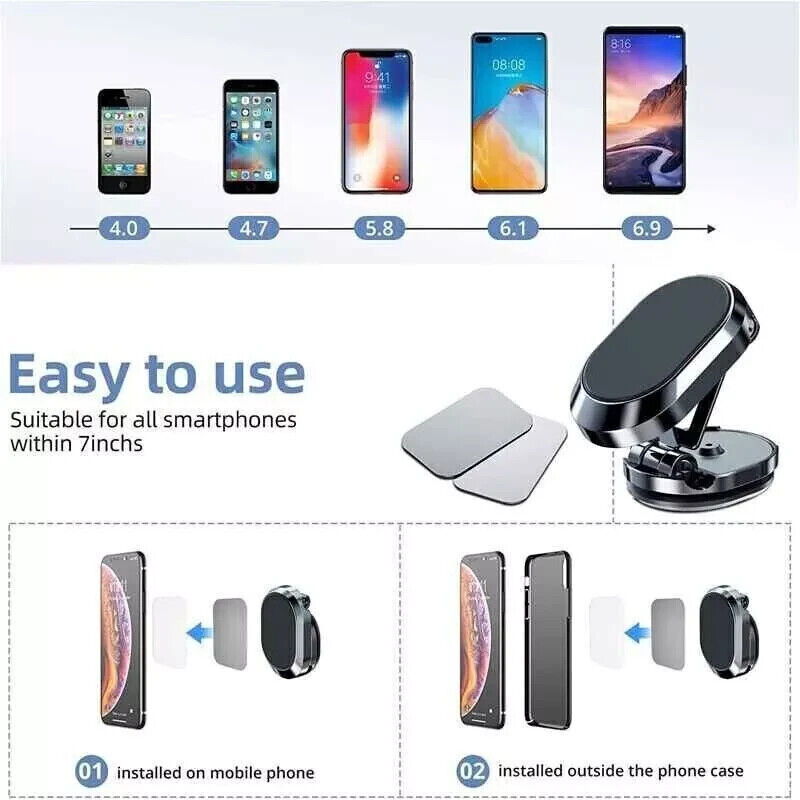 Magnetic Car Phone Holder – Strong, Secure Dashboard Mount