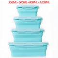 Foldable Silicone Lunch Box Space-Saving Food Container