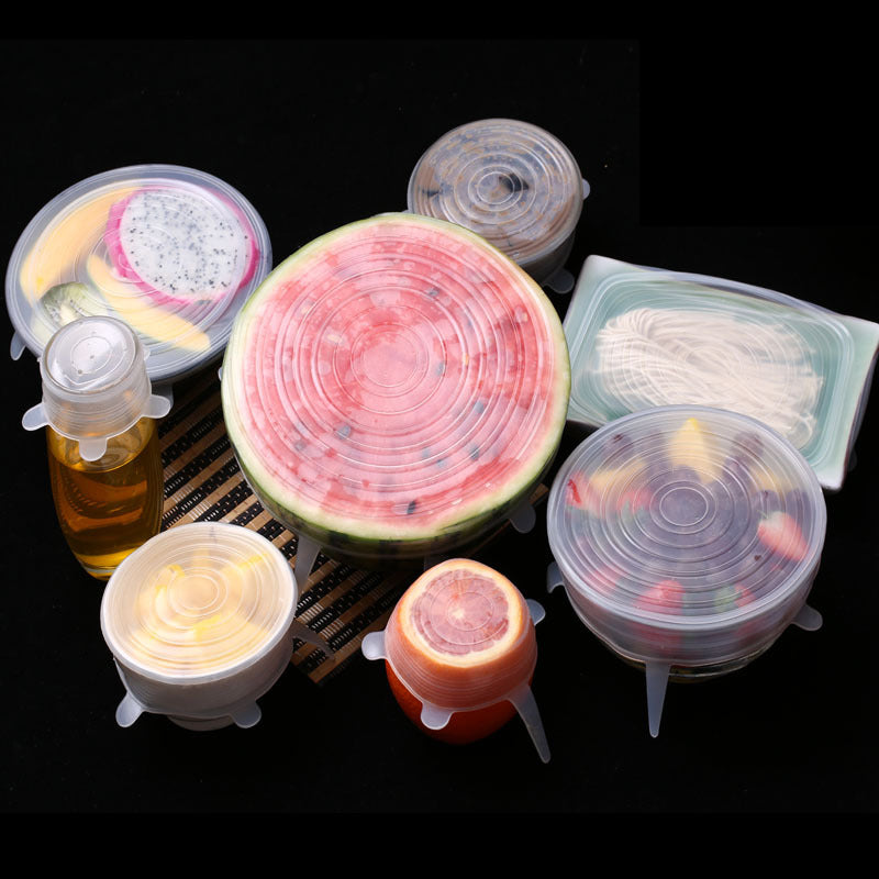 Reusable Silicone Stretch Lids – 6pcs Fresh Food Covers
