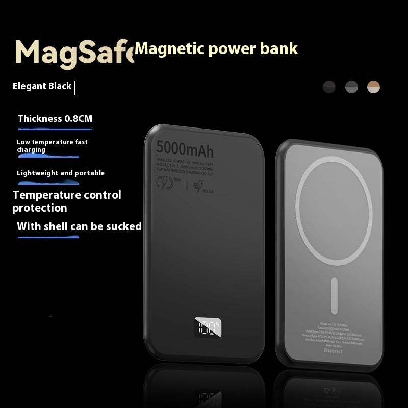 Fast Charge Magnetic Wireless Power Bank – Digital Screen